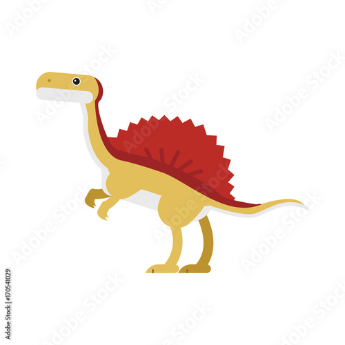 Cute cartoon ankylosaurus dinosaur, prehistoric and jurassic monster vector Illustration