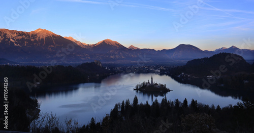 Panorama of Bled Island, Slovenia