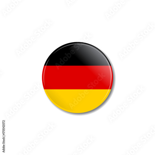 Badge with Germany flag. Vector illustration.