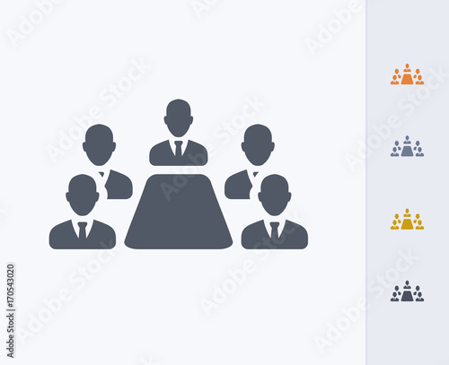 Board Meeting - Carbon Icons. A professional, pixel-aligned icon designed on a 32x32 pixel grid and redesigned on a 16x16 pixel grid for very small sizes.