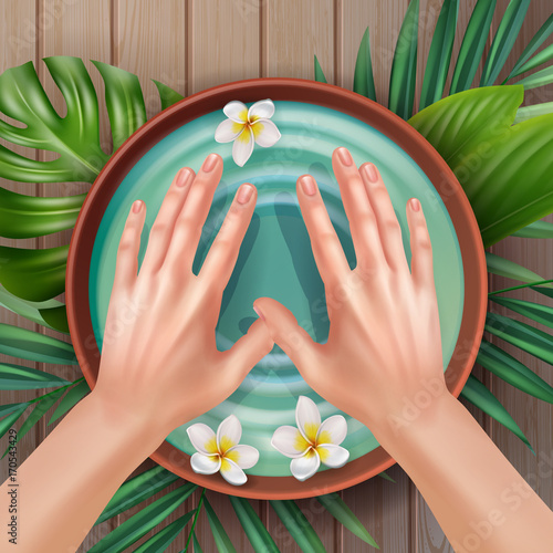 Vector spa hands