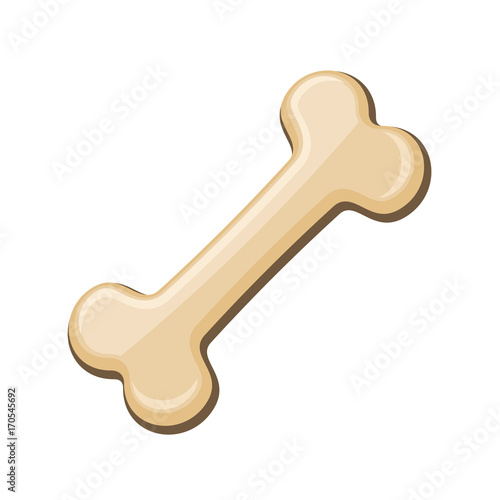 Bone. Pet Toy on White Background. Vector