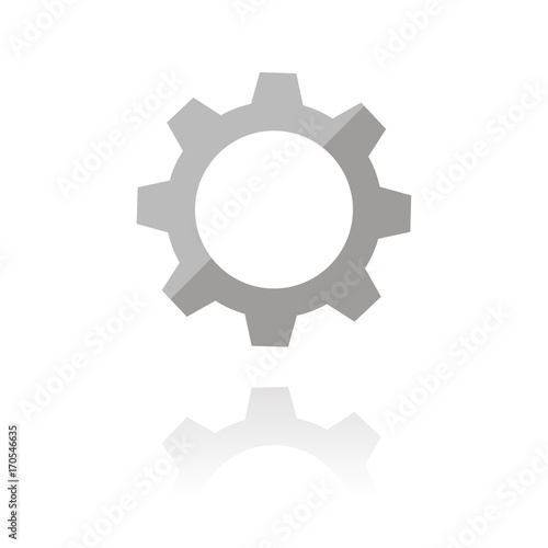 farbiges Symbol - Zahnrad