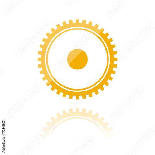 farbiges Symbol - kompliziertes Zahnrad