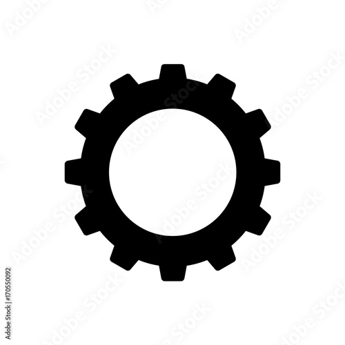Cogwheel or gear icon. Simple cog wheel for industrial mechanism. Vector Illustration photo