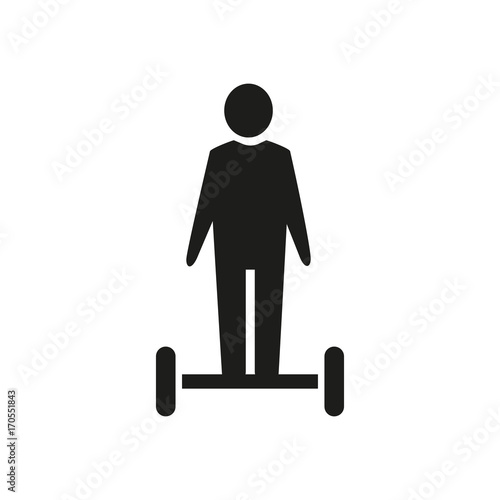 Man standing on gyroscooter icon