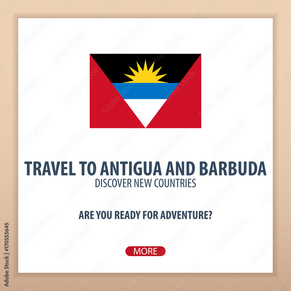 Fototapeta premium Travel to Antigua and Barbuda. Discover and explore new countries. Adventure trip.