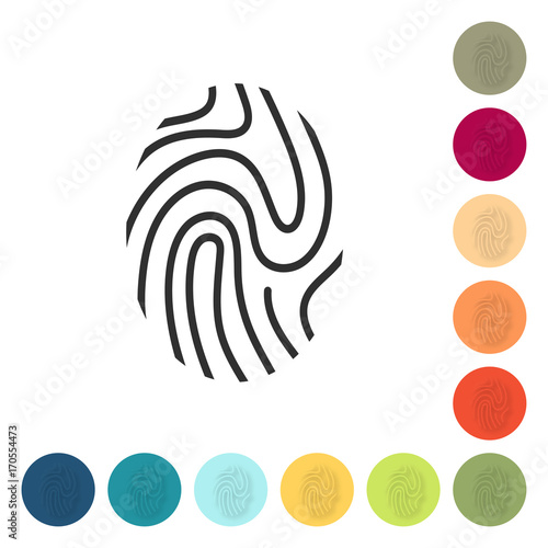 Farbige Buttons - Fingerabdruck