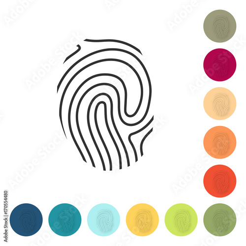 Farbige Buttons - Fingerabdruck ID