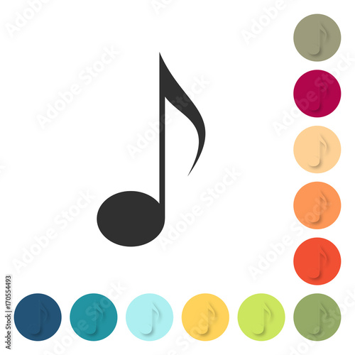 Farbige Buttons - Musik Note