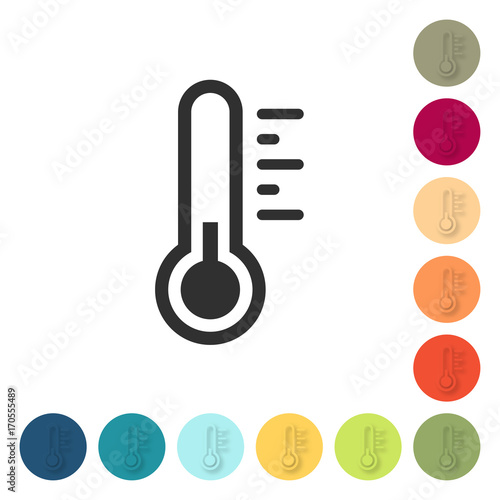 Farbige Buttons - Thermometer kalt