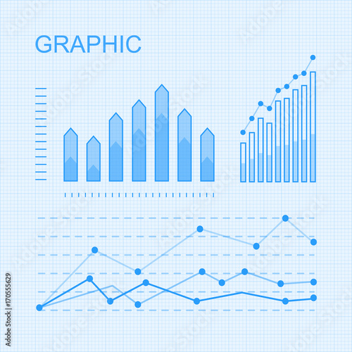 Set of Vector Graphs and Diagrams for Infographics