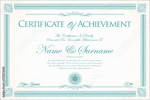 Certificate or diploma retro vintage background vector