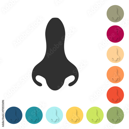 Farbige Buttons - Nase