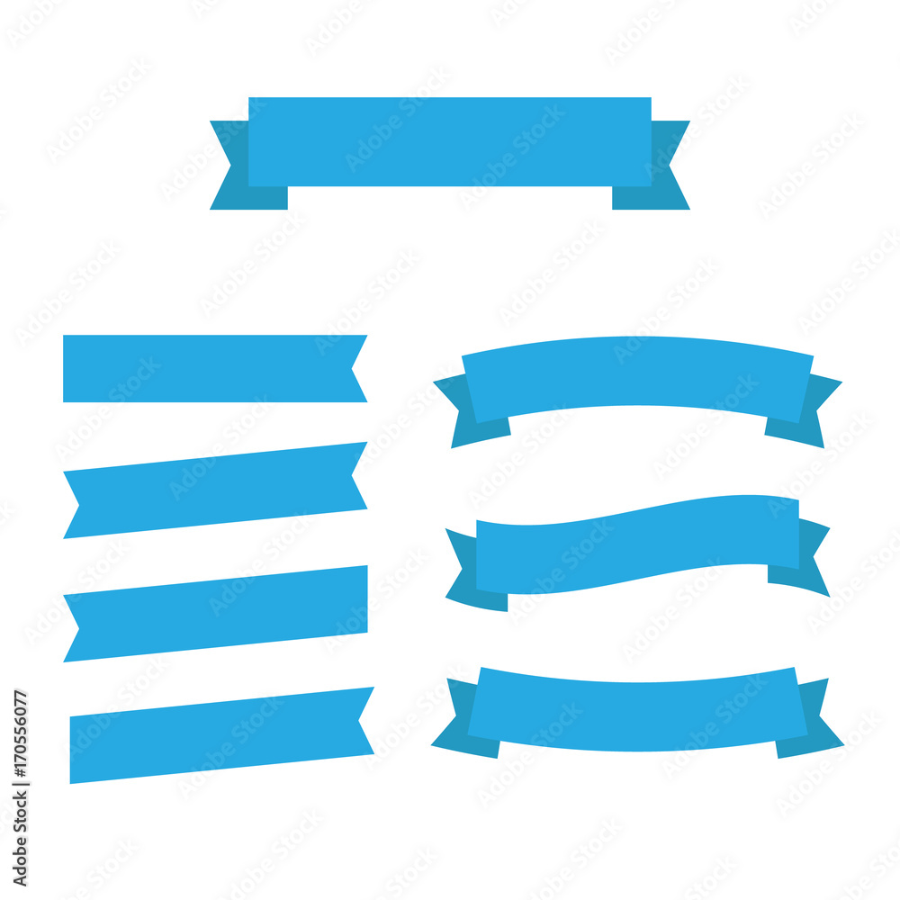 Flat vector ribbons banners flat isolated. Ribbons banners Flat vector ribbons banners flat isolated. Ribbons banners