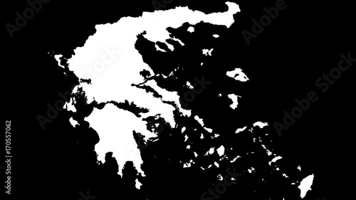 Voreio Aigaio - Greece, region extruded. Bumps shaded photo