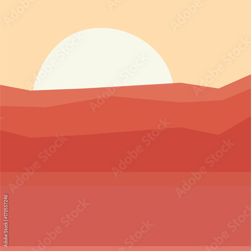 Desert mountains banners. Desert landscape days