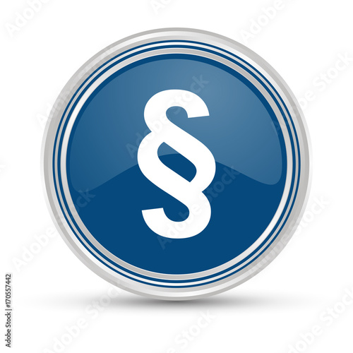 Blauer Button - Paragraph Gesetz