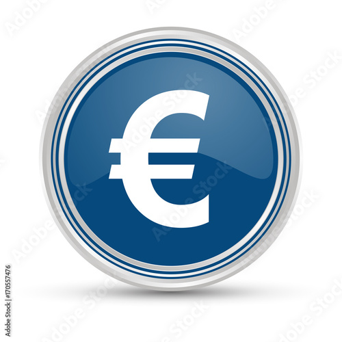 Blauer Button - Euro Währung