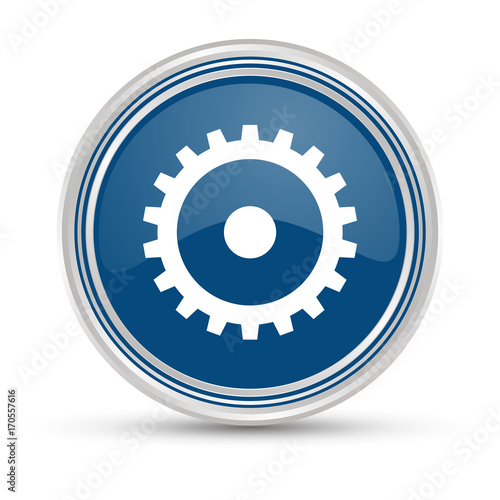 Blauer Button - Zahnrad Optionen
