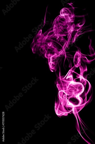 Abstract color smoke on black background, purple smoke background,purple ink background,Violet smoke, beautiful color smoke