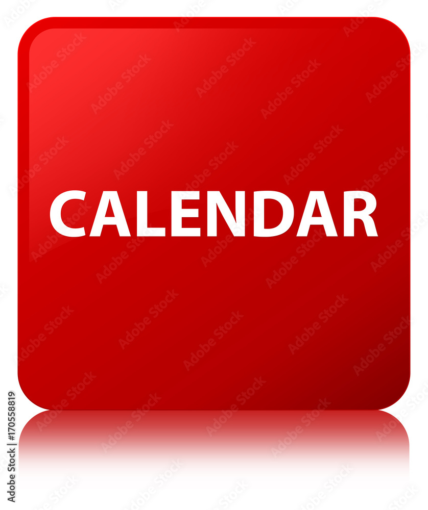 Calendar red square button Calendar red square button