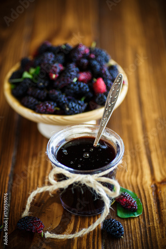Sweet jam of black mulberry