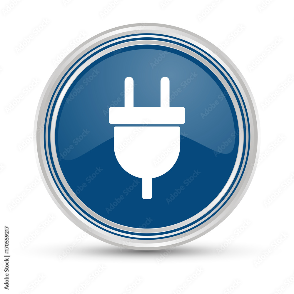 Blauer Button - Stecker Blauer Button - Stecker