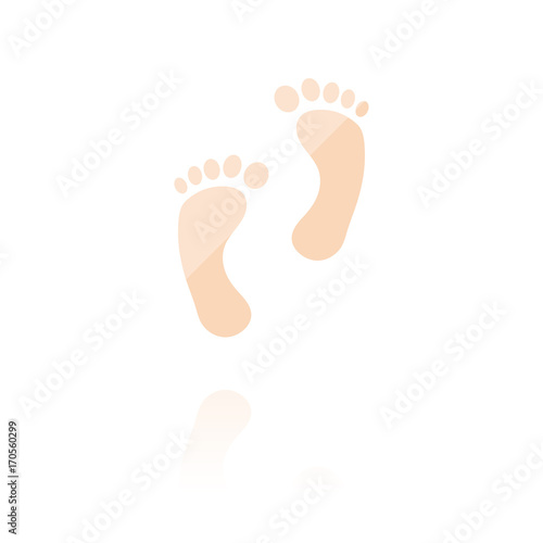 farbiges Symbol - Fußspuren