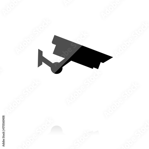 farbiges Symbol - Überwachungskamera im Profil
