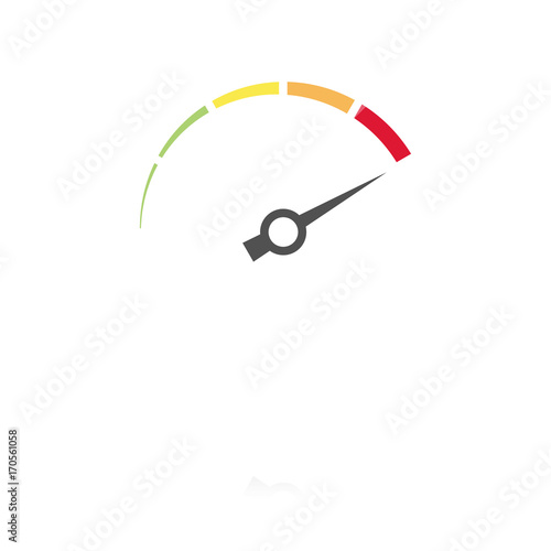 farbiges Symbol - Tachometer
