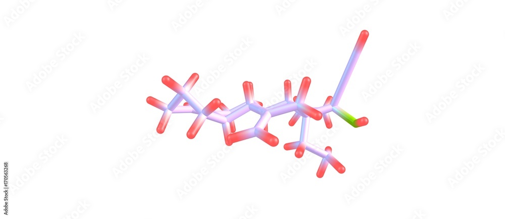 Desogestrel molecular structure isolated on white Desogestrel molecular structure isolated on white