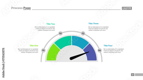Half pie chart slide template
