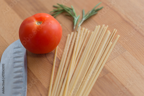 Tomato, pasta and rosemary