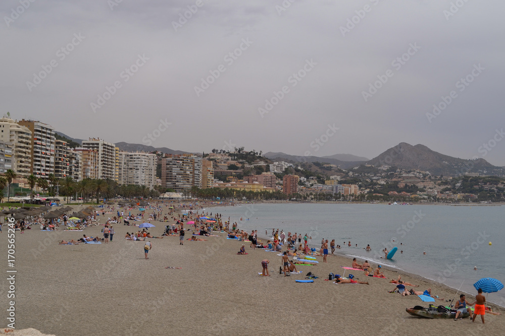Malaga, Spain, Beach, Sea, Sand