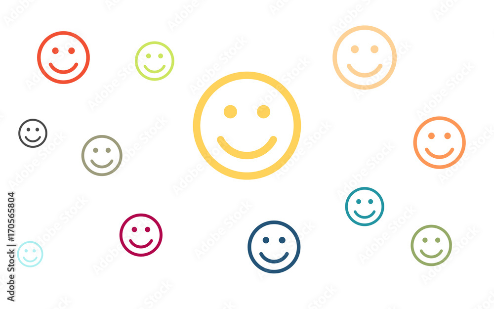 Wallpaper - bunte lachende Smileys Wallpaper - bunte lachende Smileys
