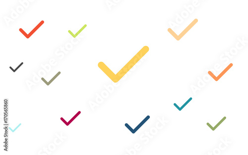 Wallpaper - bunte Haken - Bestätigung
