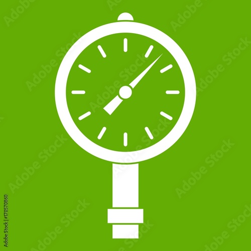 Manometer or pressure gauge icon green