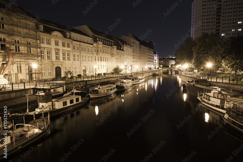 Berlin River at Night