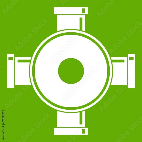 Pipe fitting icon green