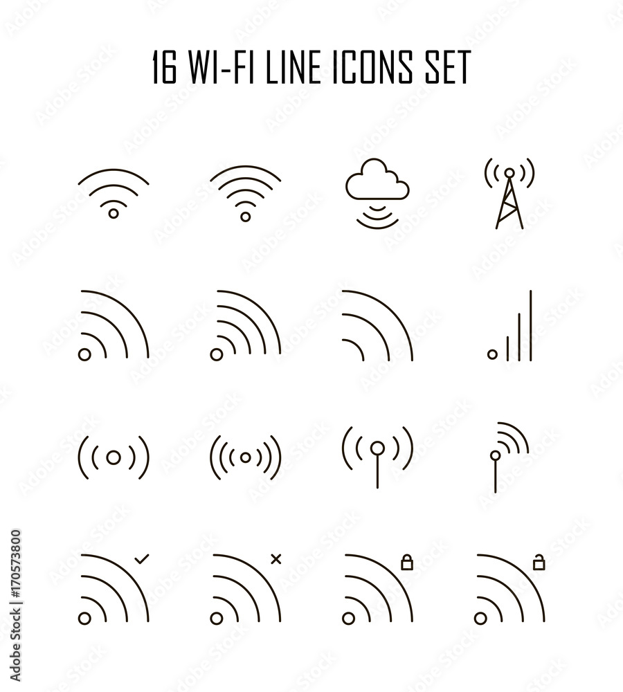 Wi-Fi flat icon Wi-Fi flat icon