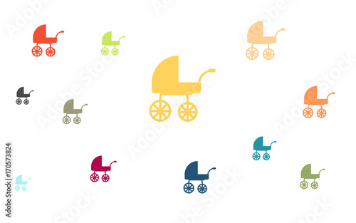 Wallpaper - bunte Kinderwagen