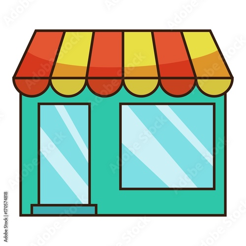 Shop icon, cartoon style photo