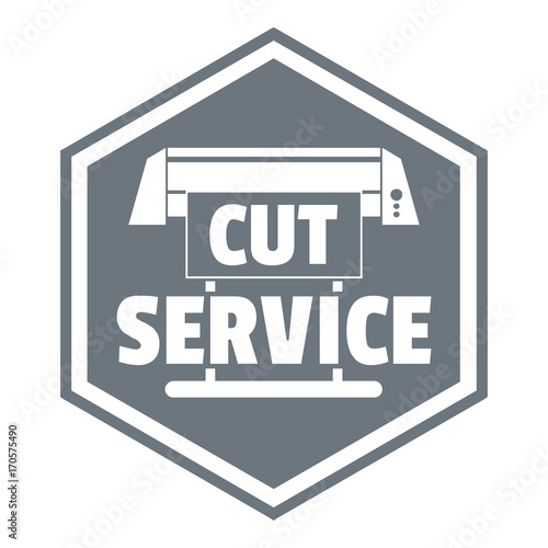 Cut service logo, simple style
