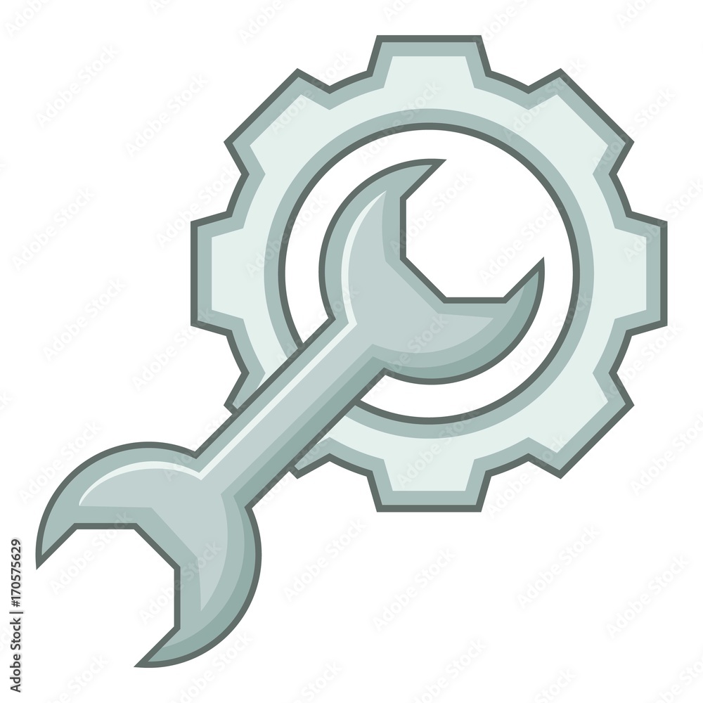 Service tool icon, cartoon style Service tool icon, cartoon style
