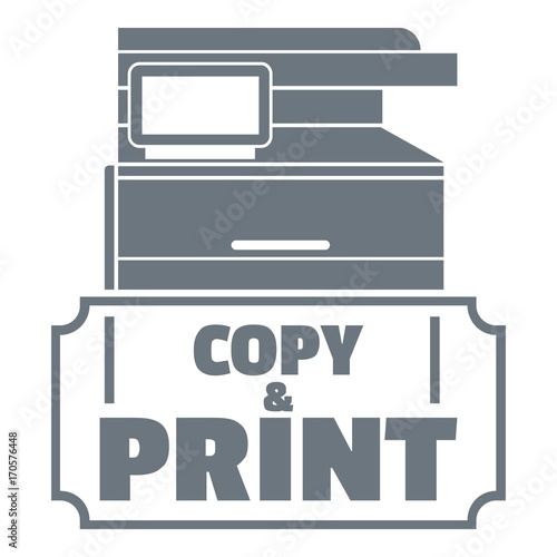 Copy and print logo, simple style photo