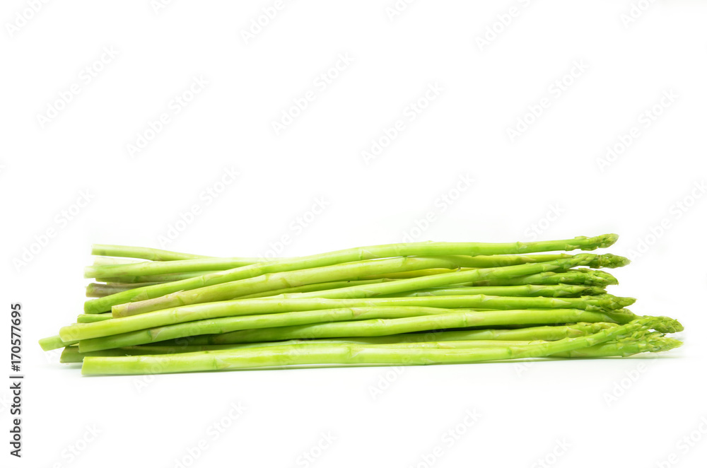 Bundle of green asparagus shoots Bundle of green asparagus shoots