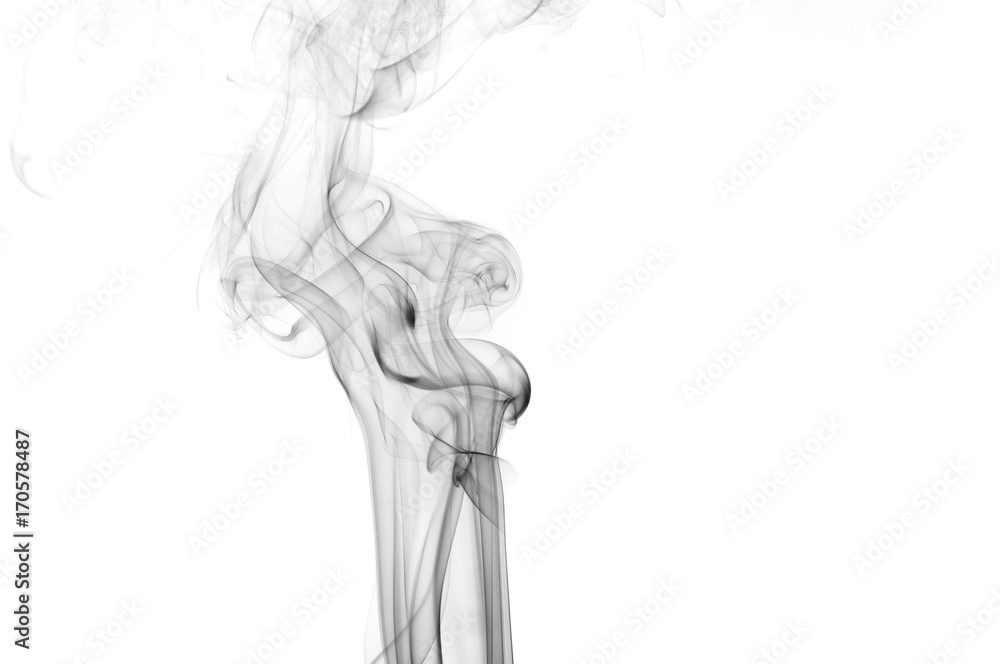 Black smoke on a white background,Abstract black smoke swirls over white background, fire smoke Black smoke on a white background,Abstract black smoke swirls over white background, fire smoke