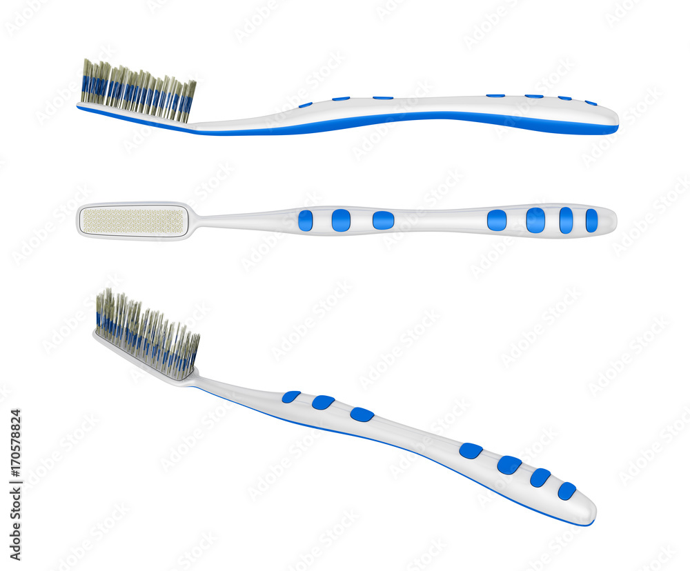The three toothbrushes The three toothbrushes