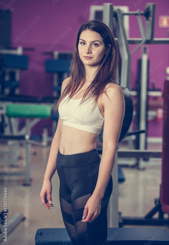 Active young fit woman with perfect body pose Active young fit woman with perfect body pose